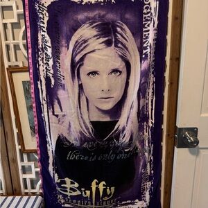Buffy The Vampire Slayer Purple Graphic Towel
